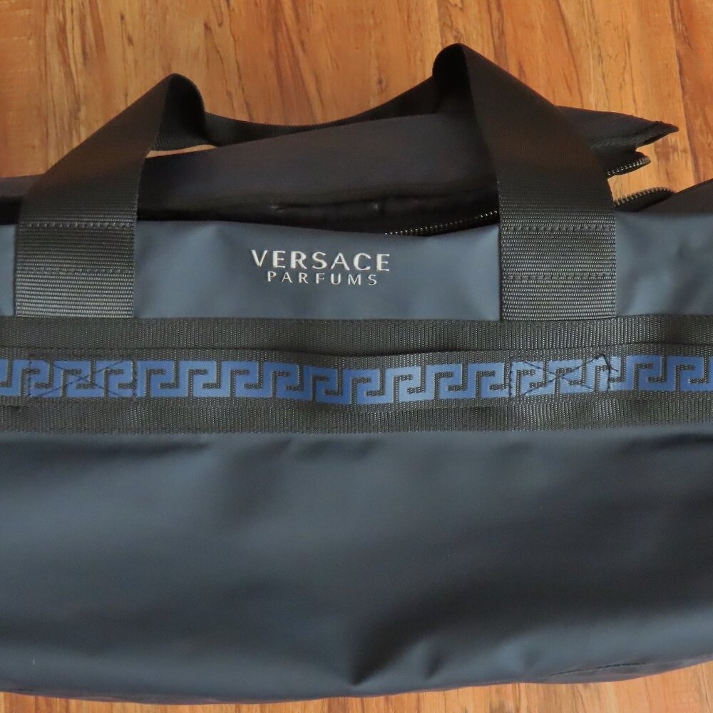 Versace Parfums Duffle/ Backpack faux leather gym Weekender travel Bag